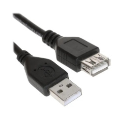 Кабель-удлинитель USB2.0  4.5м Cablexpert CCF-USB2-AMAF-15 черный
