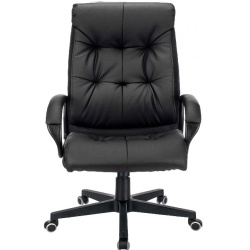 Кресло руководителя Бюрократ CH-824 черный (экокожа,120кг, крестовина пластик, колесики пластик)