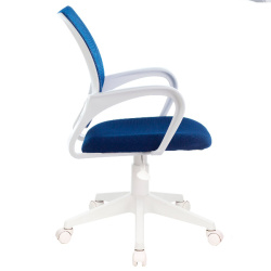 Кресло офисное Бюрократ CH-W695NLT темно-синий (сетка/ткань,120 кг, крестовина пластик, колесики пластик)